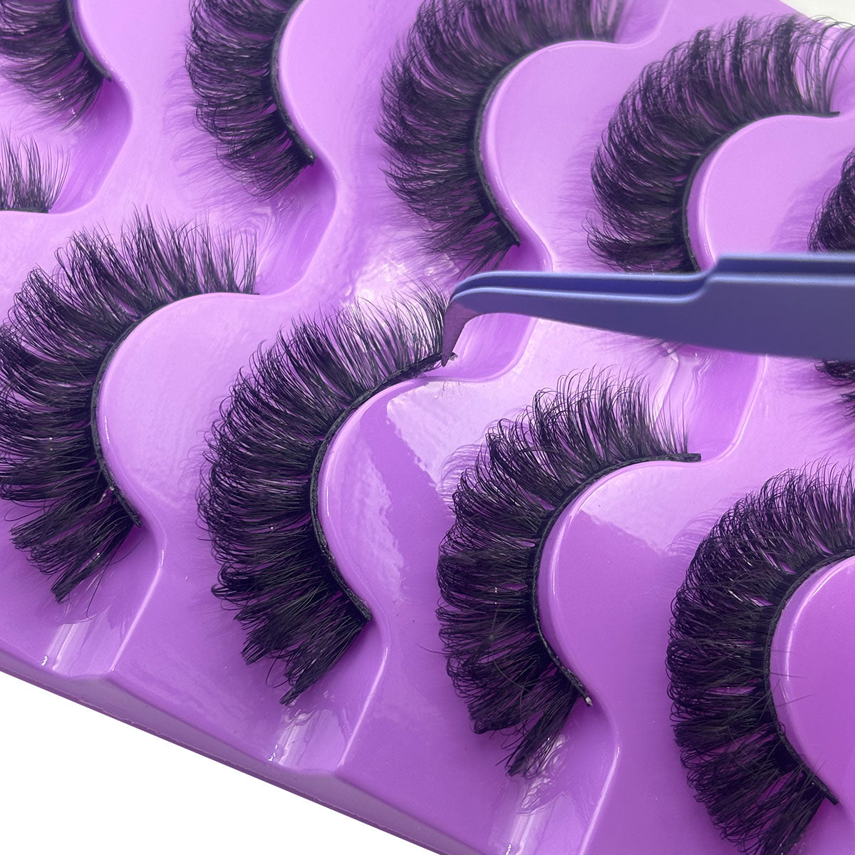 5pairs thick&luxury eyelash fluffy&soft strip eyelash cat-eye reused and newer friendly eyelash