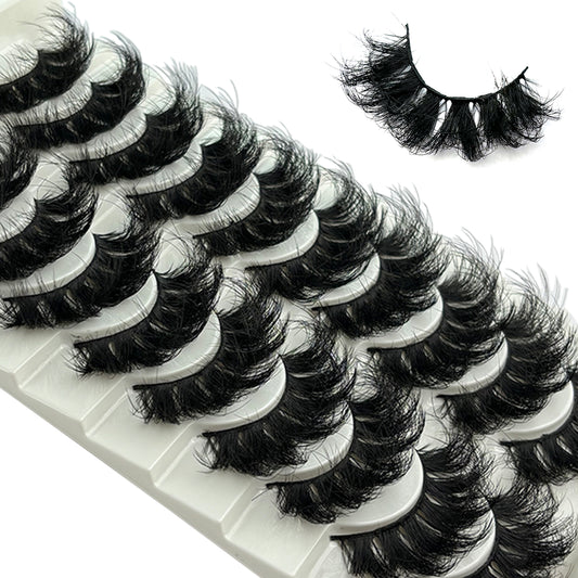 10 pairs of thick and luxurious false eyelashes