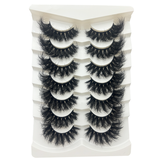7pairs Russian eyelashes fluffy and thick strip eyelashes