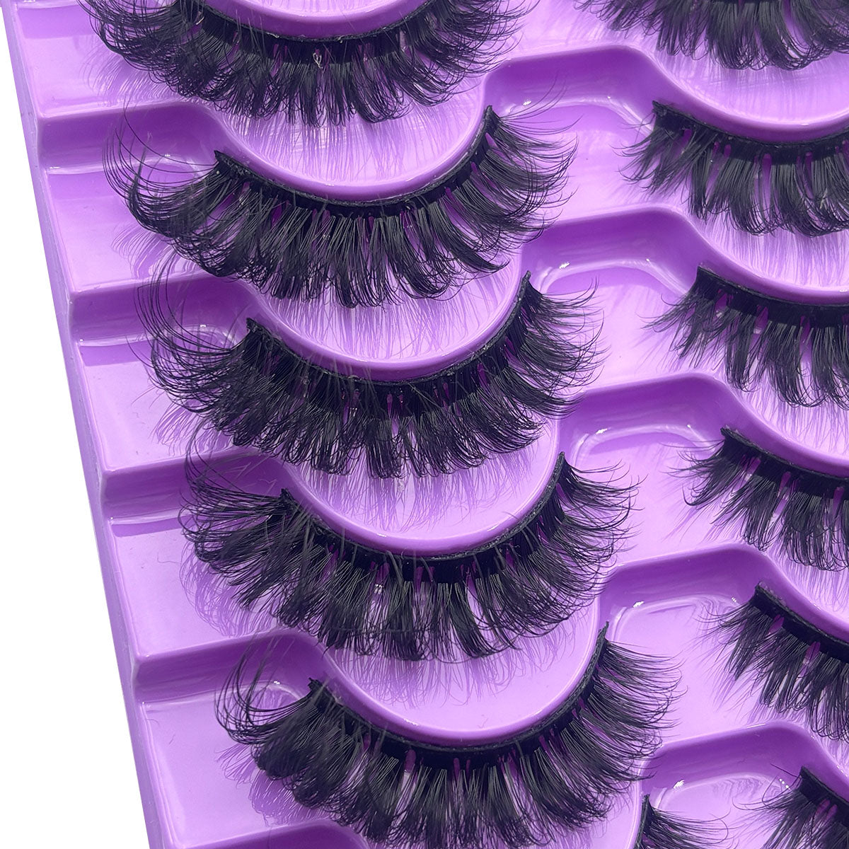10 pairs of thick and luxurious eyelashes Fox-pattern cat eye eyelashes Fluffy - Soft and reusable newers friendly eyelashes