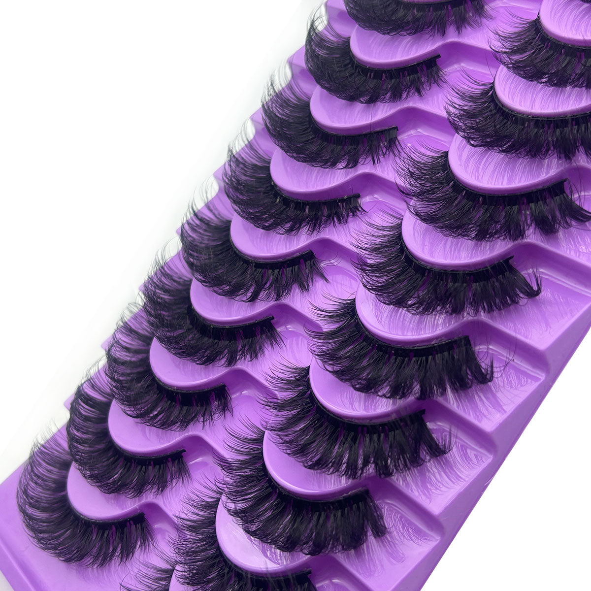 10 pairs of thick and luxurious eyelashes Fox-pattern cat eye eyelashes Fluffy - Soft and reusable newers friendly eyelashes