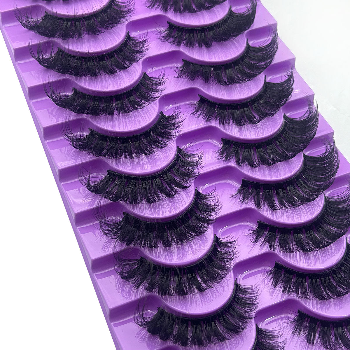 10 pairs of thick and luxurious eyelashes Fox-pattern cat eye eyelashes Fluffy - Soft and reusable newers friendly eyelashes