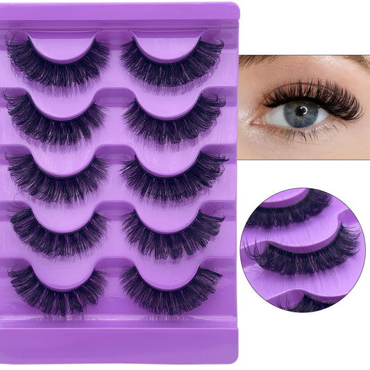 5pairs thick&luxury eyelash fluffy&soft strip eyelash cat-eye reused and newer friendly eyelash