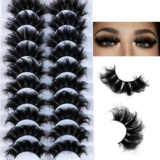 10 pairs of thick and luxurious false eyelashes